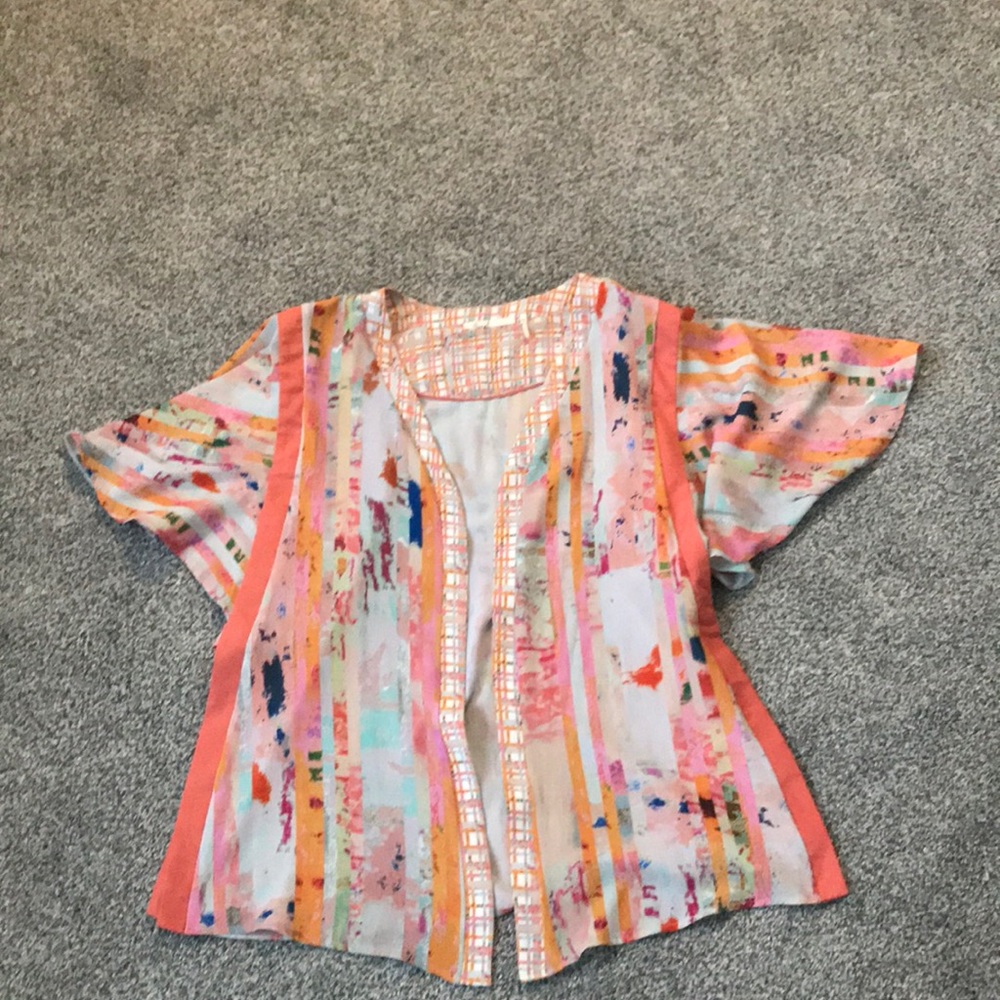 Anthropologie Watercolor Kimono